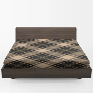 Brown Black Scottish Plaid Fitted Sheet 1