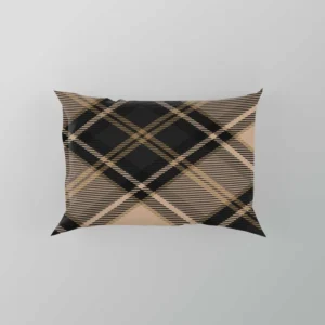 Brown Black Scottish Plaid Pillow Case