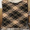 Brown Black Scottish Plaid Quilt Blanket