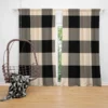 Buffalo Check Black Dairy Cream pattern Curtain