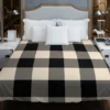 Buffalo Check Black Dairy Cream pattern Duvet Cover