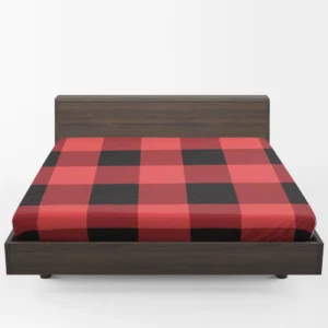 Buffalo Plaid Red Black Fitted Sheet 1