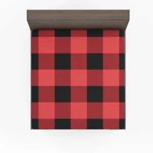 Buffalo Plaid Red Black Fitted Sheet