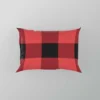 Buffalo Plaid Red Black Pillow Case