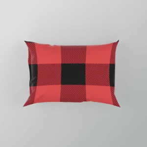 Buffalo Plaid Red Black Pillow Case