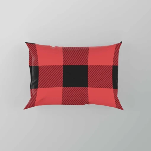 Buffalo Plaid Red Black Pillow Case