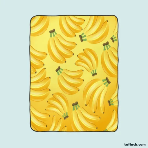 Bunch Of Banana Fruit Fleece Blanket 1