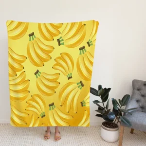 Bunch Of Banana Fruit Fleece Blanket