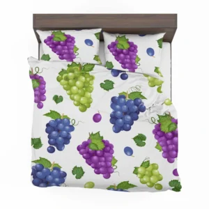 Bunch Of Green Purple Grapes Bedding Set 2