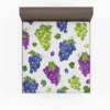 Bunch Of Green Purple Grapes Fitted Sheet