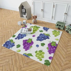 Bunch Of Green Purple Grapes Rug 1