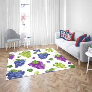 Bunch Of Green Purple Grapes Rug 2