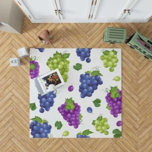 Bunch Of Green Purple Grapes Rug