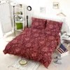 Burgundy Floral Design Bedding Set