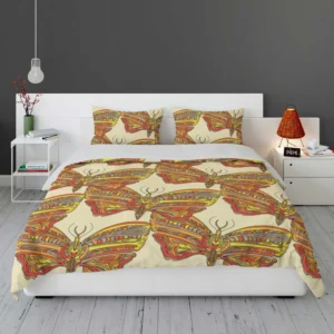 Butterfly Sketch Hand Drawn Pattern Bedding Set 1