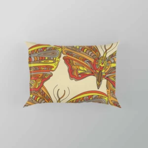 Butterfly Sketch Hand Drawn Pattern Pillow Case