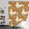 Butterfly Sketch Hand Drawn Pattern Shower Curtain