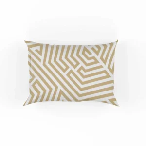 Camel Brown Abstract Geometric Pattern Pillow Case