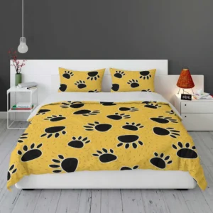 Cartoon Bear Footprints Bedding Set 1