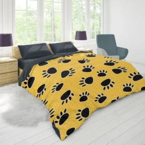 Cartoon Bear Footprints Duvet Cover 1