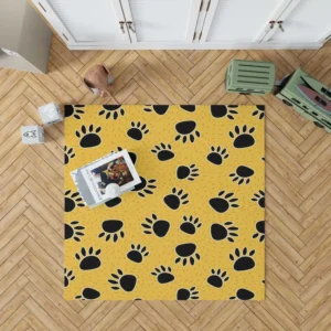 Cartoon Bear Footprints Rug