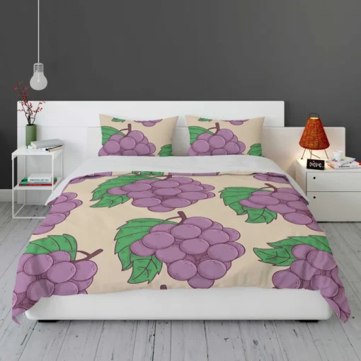 Cartoon Grape Bunch Design Bedding Set 1