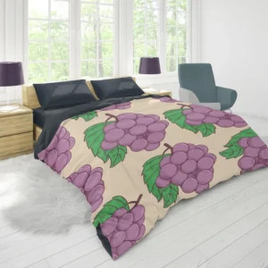 Cartoon Grape Bunch Design Duvet Cover 1