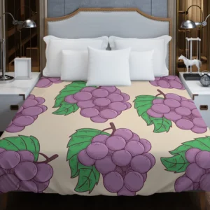 Cartoon Grape Bunch Design Duvet Cover