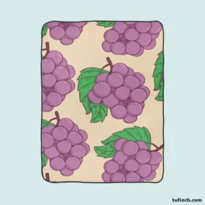 Cartoon Grape Bunch Design Fleece Blanket 1