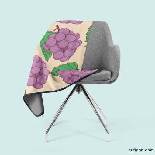 Cartoon Grape Bunch Design Fleece Blanket 2