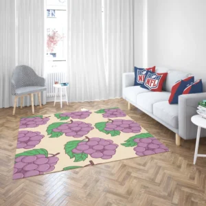 Cartoon Grape Bunch Design Rug 2