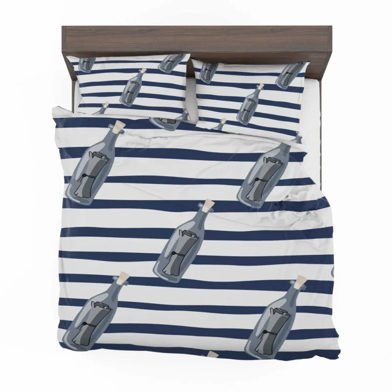 Cartoon Pattern Message In Bottle Bedding Set 2