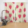 Cartoon Strawberry Fruit Pattern Curtain