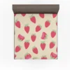 Cartoon Strawberry Fruit Pattern Fitted Sheet