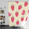 Cartoon Strawberry Fruit Pattern Shower Curtain