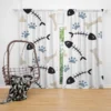 Cat Dog Food Print Pattern Curtain