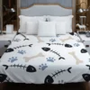 Cat Dog Food Print Pattern Duvet Cover