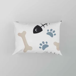 Cat Dog Food Print Pattern Pillow Case