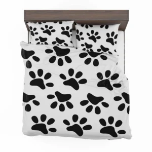 Cat Dog Paw Print Bedding Set 2