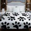 Cat Dog Paw Print Duvet Cover