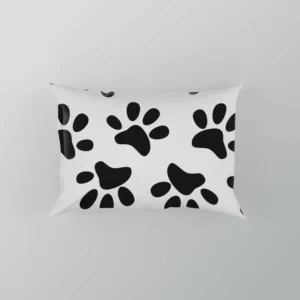 Cat Dog Paw Print Pillow Case