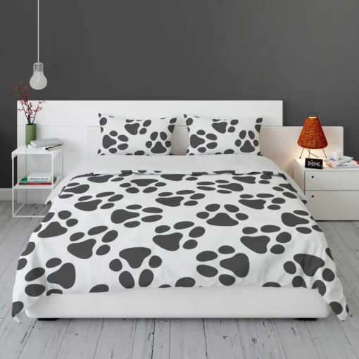 Cat Footprint Design Pattern Bedding Set 1