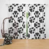 Cat Footprint Design Pattern Curtain