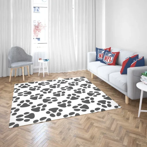 Cat Footprint Design Pattern Rug 2