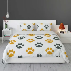 Cat Footprints Pattern Bedding Set 1