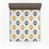 Cat Footprints Pattern Fitted Sheet