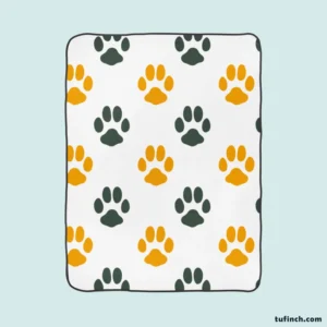 Cat Footprints Pattern Fleece Blanket 1