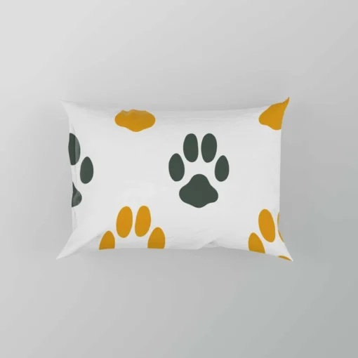 Cat Footprints Pattern Pillow Case