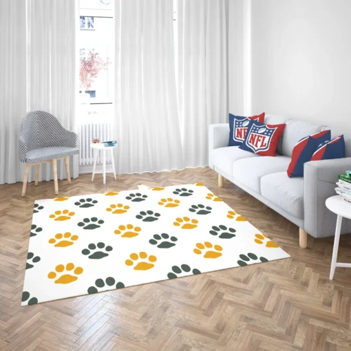 Cat Footprints Pattern Rug 2