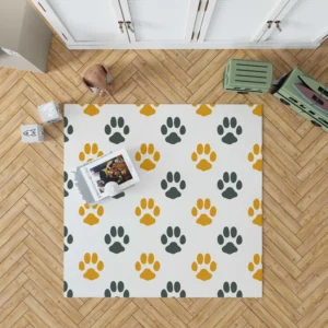 Cat Footprints Pattern Rug